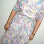 Nydelig vintage retro 50s 60s blomstrete kjole str S-M 36