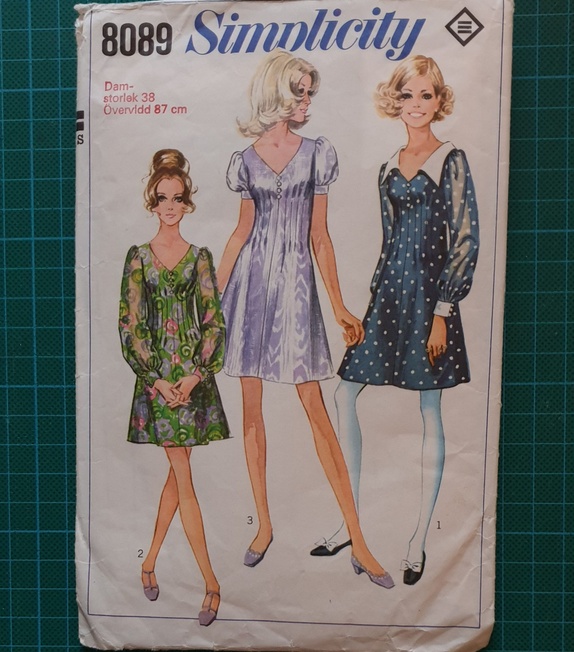 vintagemønster, 60-tall kjole st -